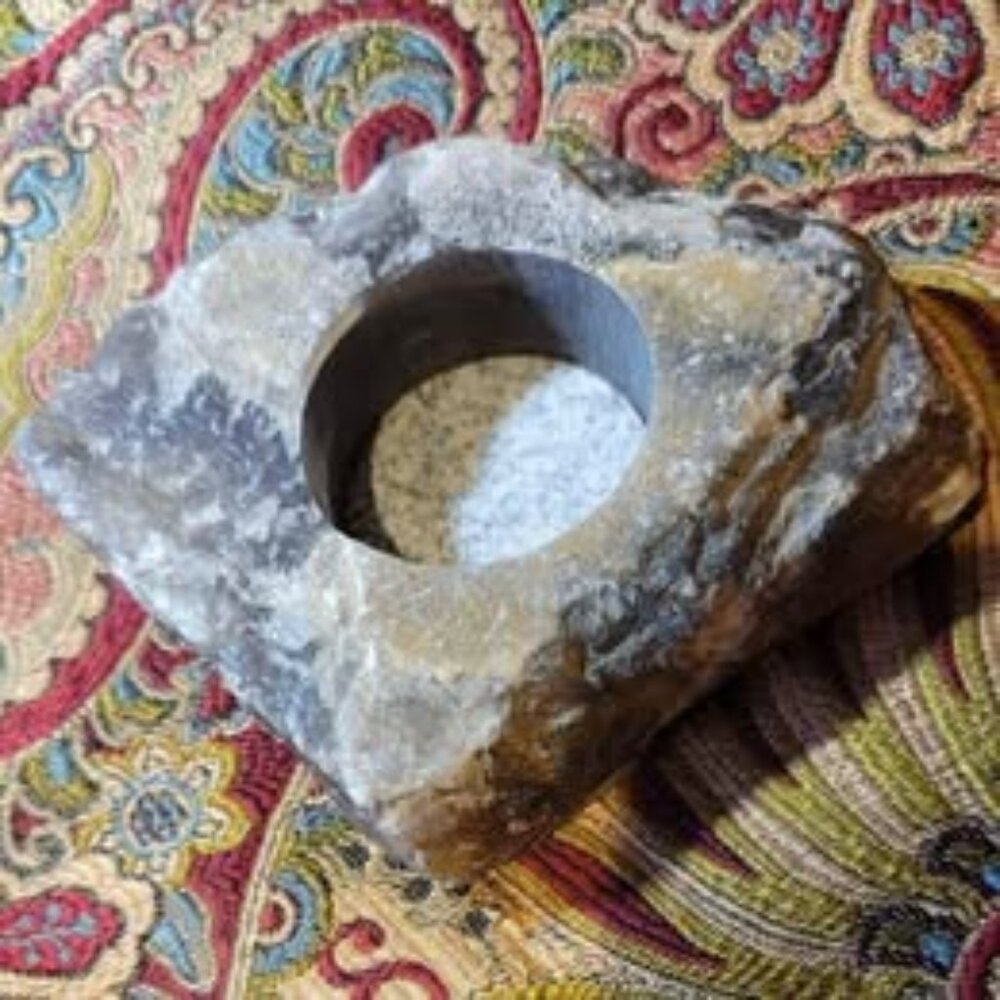 Quartz Candle Holder (raw) (b)
